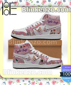 Taylor Swift Pattern Pink Nike Men's Basketball Shoes a