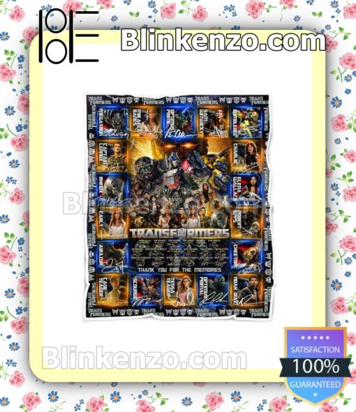 Transformers Signatures Thank You For The Memories Fan Quilt