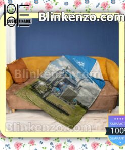 Truck Grass Landscape Personalized Fan Quilt a