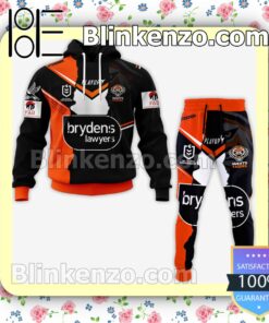 Wests Tigers Nrl Brydens Lawyers Pullover Jacket Sweatpants Set b