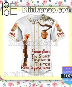 Review Winnie The Pooh Sometimes The Smallest Things Take Up The Most Room In Your Heart Personalized Hip Hop Jerseys