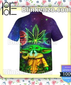 Top Selling Yoda Smoking Weed Galaxy Men Summer Shirt