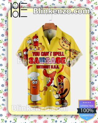 You Can't Spell Sausage Without U.s.a. Men Summer Shirt