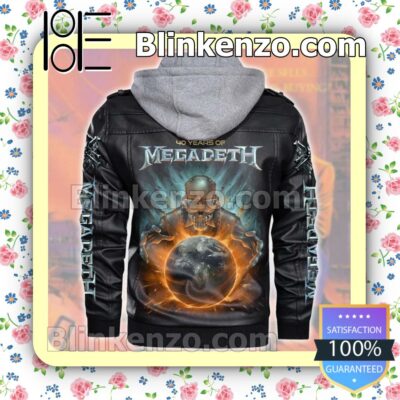 Discount 40 Years Of Megadeth Faux Leather Jacket