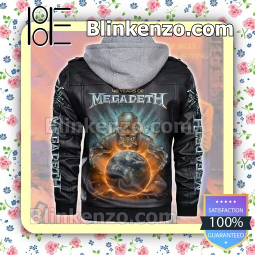 Discount 40 Years Of Megadeth Faux Leather Jacket