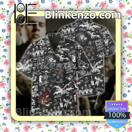 Avenged Sevenfold Skull Pattern Beach Summer Shirt