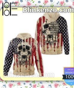 Free Ship Avenged Sevenfold You Had My Heart At Least For The Most Part Skull American Flag Jacket Hooded Sweatshirt