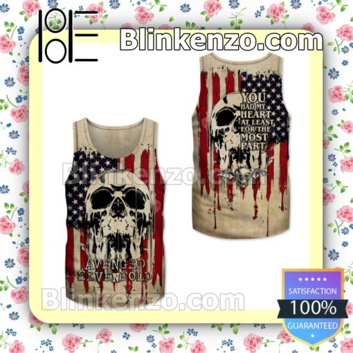 Excellent Avenged Sevenfold You Had My Heart At Least For The Most Part Skull American Flag Jacket Hooded Sweatshirt