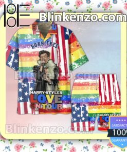 Us Store Born Fire Harry Styles Love On Tour 2023 Rainbow Men Swim Trunks