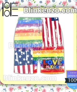 Gorgeous Born Fire Harry Styles Love On Tour 2023 Rainbow Men Swim Trunks