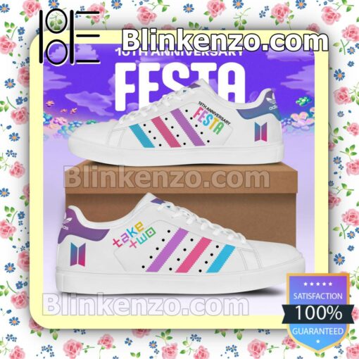 Bts 10th Anniversary Festa Take Two Low-Top Casual Sneakers