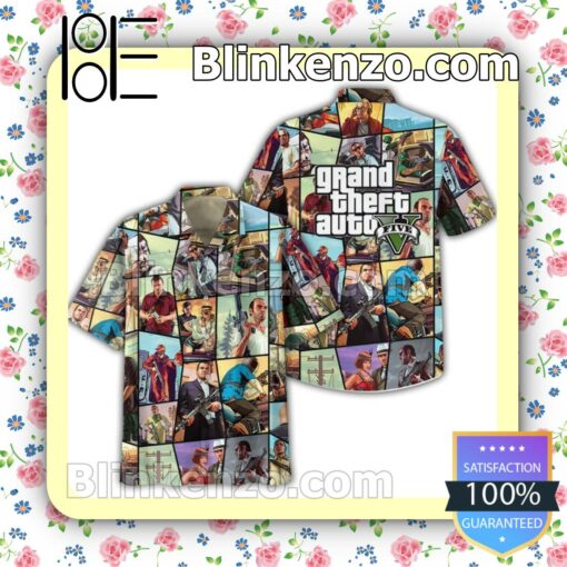 Adult Grand Theft Auto Five Summer Men Shirt