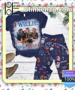I Willie Love The Usa Nightwear Set of Shirt & Pyjama