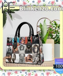 Janet Jackson Album Cover Collage Leather Bag