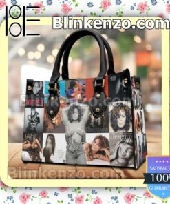 Sale Off Janet Jackson Album Cover Collage Leather Bag