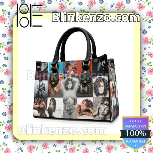 Limited Edition Janet Jackson Album Cover Collage Leather Bag