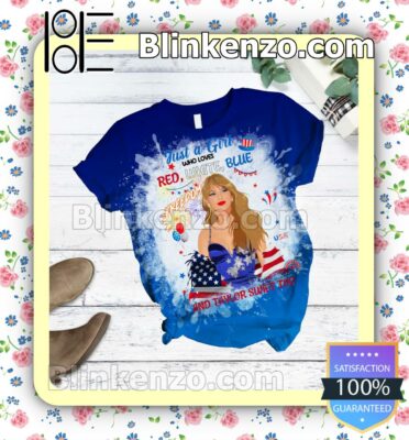 Ships From USA Just A Girl Who Loves Red White Blue And Taylor Swift Too Nightwear Set of Shirt & Pyjama
