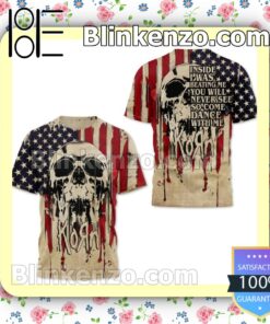 Korn Inside I Was Beating Me You Will Never See So Come Dance With Me Skull American Flag Jacket Hooded Sweatshirt