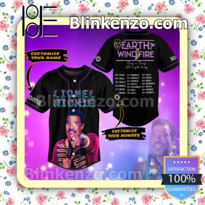 Lionel Richie Earth Wind And Fire Sing A Song All Night Long Personalized Baseball Jersey