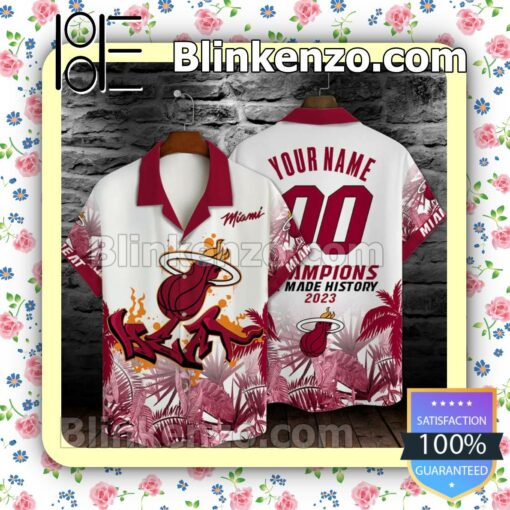 Miami Heat Nba Champions We Made History 2023 Personalized Summer Men Shirt