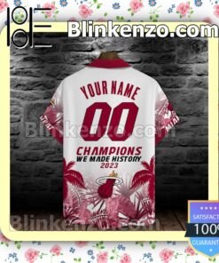 Us Store Miami Heat Nba Champions We Made History 2023 Personalized Summer Men Shirt