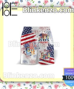 POD Red White And Bluey 4th Of July Men Swim Trunks