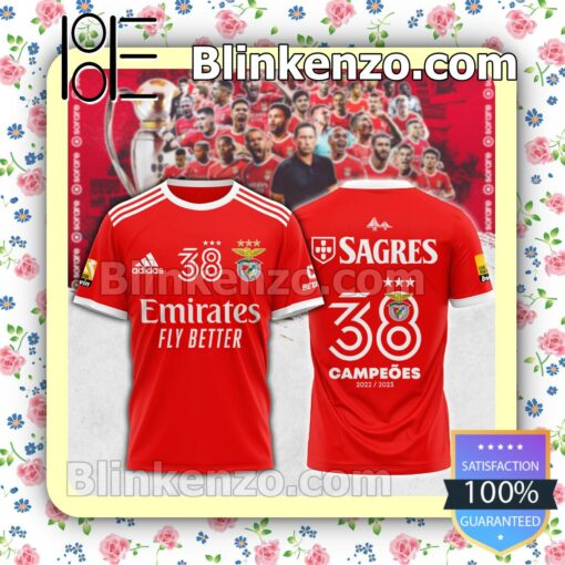 S.L.benfica Campeões 2022-2023 Sagres 38 Fan T-Shirt