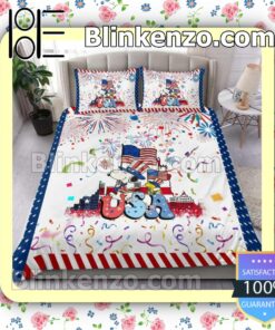 Snoopy And Woodstock Usa Happy 4th Of July Duvet Cover Sets