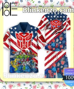 Transformers American Flag Summer Swim Trunks