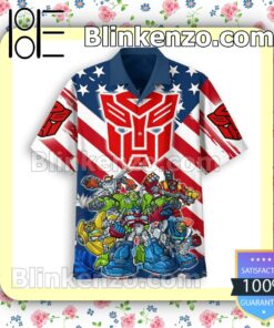 Amazing Transformers American Flag Summer Swim Trunks