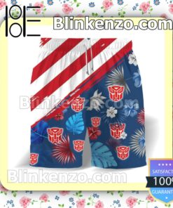 Nice Transformers American Flag Summer Swim Trunks