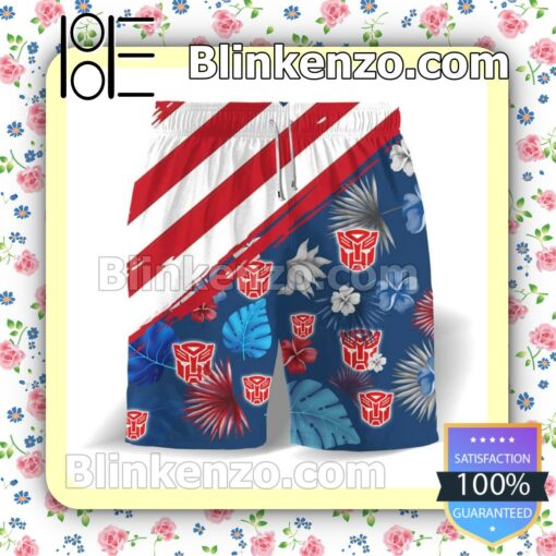 Nice Transformers American Flag Summer Swim Trunks