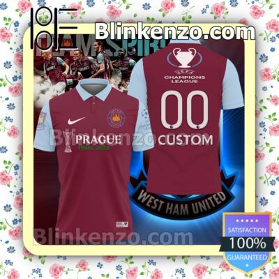 West Ham United Fc Prague Final 2023 Men Short Sleeve Shirt