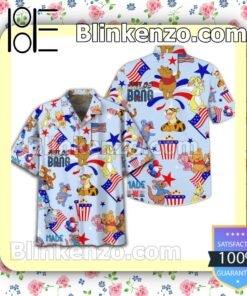 Winnie The Pooh Just Here To Bang Summer Men Shirt