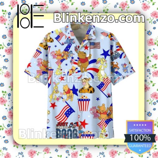 Very Good Quality Winnie The Pooh Just Here To Bang Summer Men Shirt