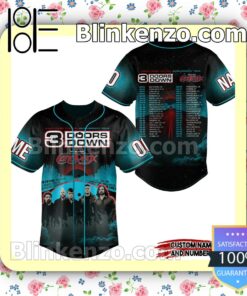 3 Doors Down Away From The Sun Anniversary Tour Personalized Jerseys