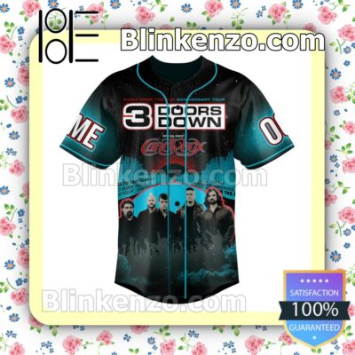 3 Doors Down Away From The Sun Anniversary Tour Personalized Jerseys a