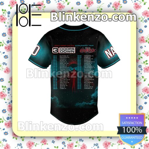3 Doors Down Away From The Sun Anniversary Tour Personalized Jerseys b