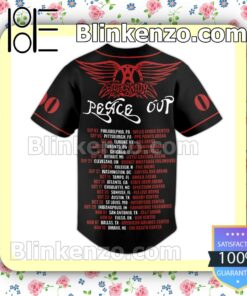 Aerosmith Peace Out Black Personalized Fan Baseball Jersey Shirt b