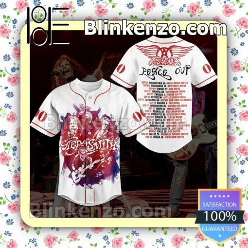 Aerosmith Peace Out Personalized Fan Baseball Jersey Shirt