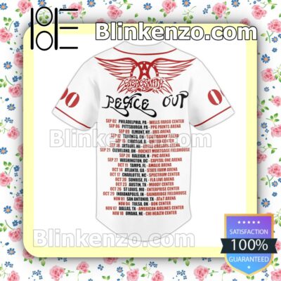 Aerosmith Peace Out Personalized Fan Baseball Jersey Shirt b