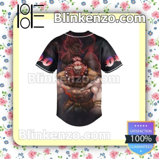 Akuma Street Fighter Personalized Baseball Jersey b