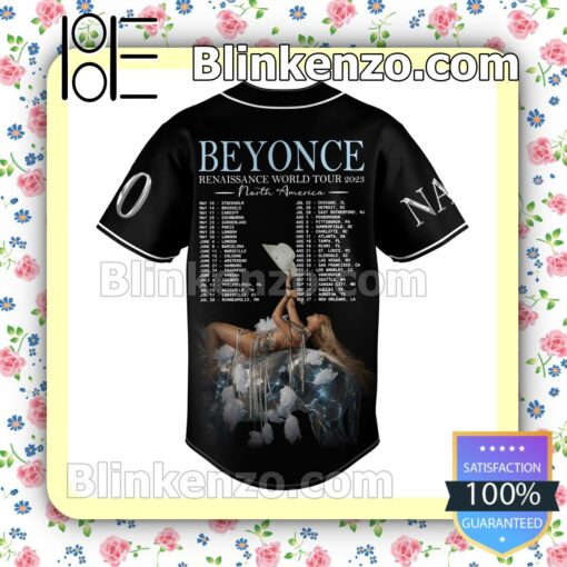 Beyonce Renaissance World Tour 2023 North America Setlist Personalized Fan Baseball Jersey Shirt b
