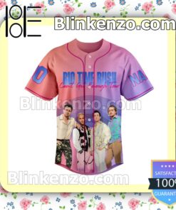 Big Time Rush Can't Get Enough Tour Pink Personalized Baseball Jersey a