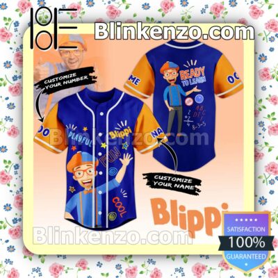 Blippi Playful Fun Cool Personalized Fan Baseball Jersey Shirt