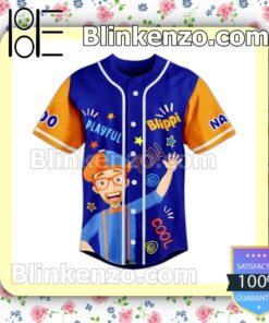 Blippi Playful Fun Cool Personalized Fan Baseball Jersey Shirt a