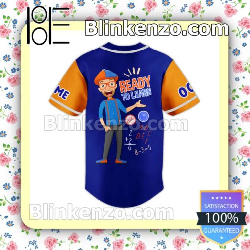 Blippi Playful Fun Cool Personalized Fan Baseball Jersey Shirt b