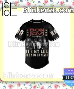 Bon Jovi It's My Life Always Personalized Fan Baseball Jersey Shirt b