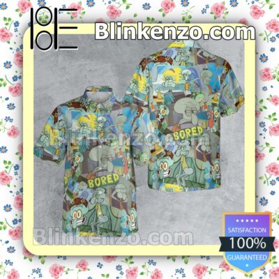 Bored Squidward Fan Short Sleeve Shirt