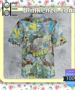 Bored Squidward Fan Short Sleeve Shirt b